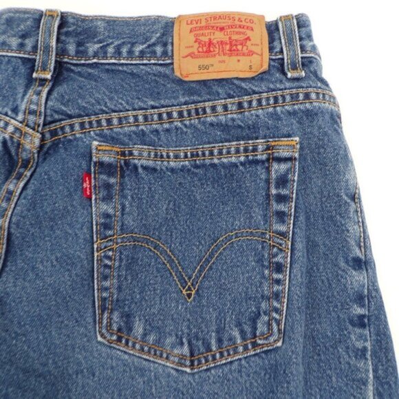 Levi's Women's Classic Relaxed Fit Tapered Leg 550 Blue Jeans - size 18 MIS S - Picture 8 of 11
